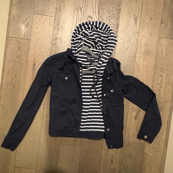Splendid Jackets & Blazers - Splendid Navy and White Striped Jacket